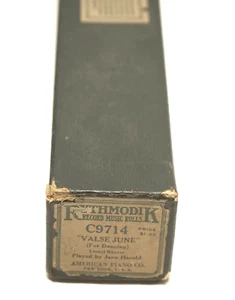 Rollos de música Rythmodik C9714 VALSE JUNE Dancing Jane Harold piano americano CO - Imagen 1 de 15
