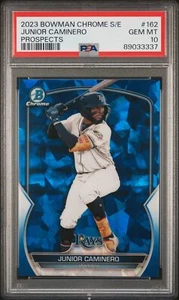 Junior Caminero 2023 Bowman Chrome Sapphire Edition Card #BCP-162 PSA 10 - Picture 1 of 2