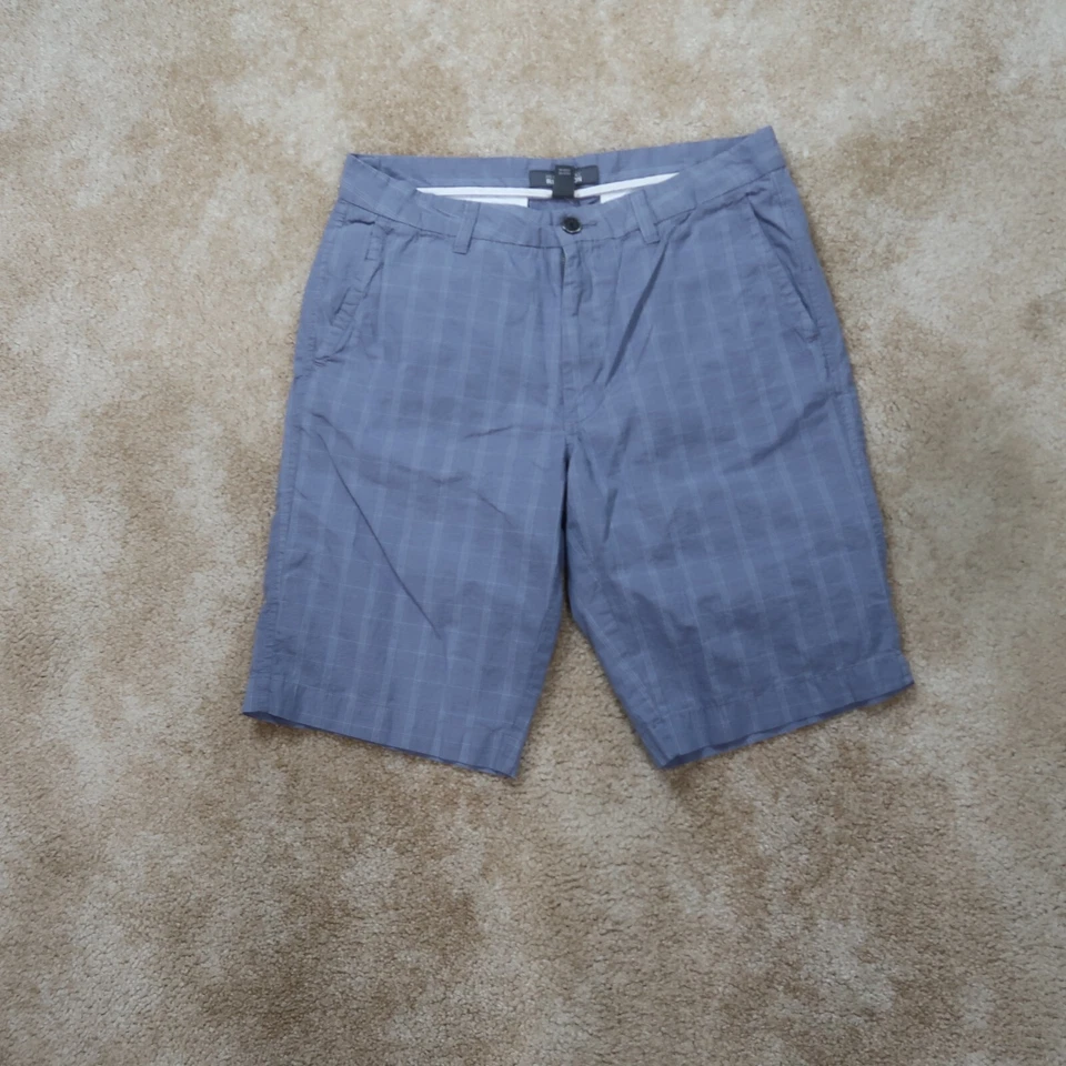 Pantalones Cortos Chinos Kenneth Cole Reaction Para Hombre Talla 31 Bolsillos Frontales Planos Algodón Gris Foto 1 de 4