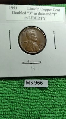 1953 Lincoln Copper Cent Multiple Strike Obverse - Image 1 of 4