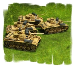 Painted! - Panzer III Platoon (4 vehicles) - 15mm WW2 - Flames of War - Imagen 1 de 2