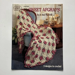 American School of Needlework Booklet #1190 Sweet Afghans 5 Designs to Crochet - Picture 1 of 3