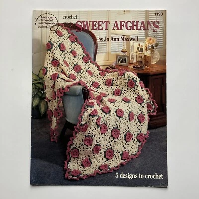 American School of Needlework Booklet #1190 Sweet Afghans 5 Designs to Crochet - Image 1 of 3