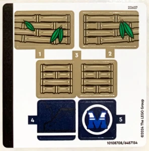 LEGO STICKER SHEET ONLY LOGAN THE MIGHTY PANDA 71480 New From Set - Picture 1 of 1