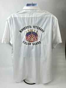 VTG Van Heusen The Aviator Shirt Sz 18.5 (2XL) MN Veterans Color Guard Embroider - Picture 1 of 12