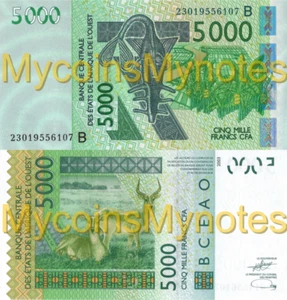 ESTADOS DE África Occidental, benín, 5000, 2023, Código C, NUEVO, Nueva Firma... - Picture 1 of 3