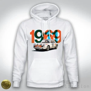 Felpa Hoodie Inspired Porsche 911 1969 Legend Car History Race Rally Car Gift - Picture 1 of 4