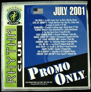 PROMO ONLY "RHYTHM CLUB JULY 2001" DJ PROMO CD COMPILATION 13 TRACKS GUMBY *NEW* - Picture 1 of 4