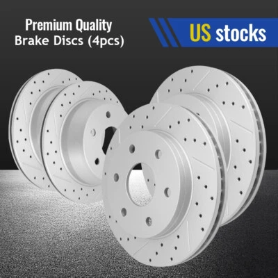 Front Rear Slotted Drilled Rotors For Chevy Silverado 1500 GMC Safari Yukon - Изображение 1 из 4