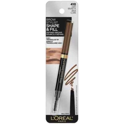 L'Oréal Paris Brow Stylist Shape & Fill Eyebrow Pencil - 410 Light Brunette - Image 1 of 4