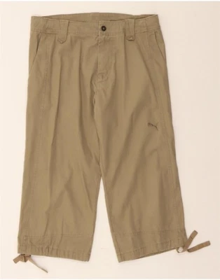 Pantalón capri recto pequeño PUMA para mujer W30 L20 beige algodón UX03 Foto 1 de 3
