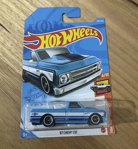Hot Wheels 2021. HW Hot Trucks 4/10. 67 Chevy C10. 203/250 Blue Good Year - Picture 1 of 1