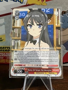 Weiss Schwarz card SBY/W64-051RR Mai Sakurajima FOIL Bunny Girl Senpai English - Picture 1 of 2