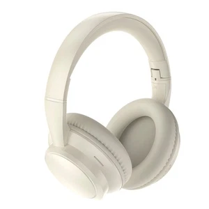 Laser Bluetooth EQ Headphones Beige with Mic Foldable Pop Vocal Bass Modes - Bild 1 von 12
