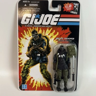 2007 GI Joe Snake Eyes Arctic Trooper Hasbro 25th New Carded Figure Sealed MOC - Image 1 of 4