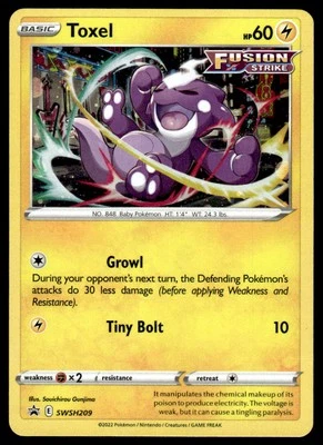 Pokemon TCG SWSH: Sword & Shield Promo Cards #SWSH209 Toxel LP - Image 1 of 2
