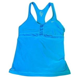 Nike Women's Large Racer Back Running Workout Shirt Dri Fit Built in Bra  - Picture 1 of 8
