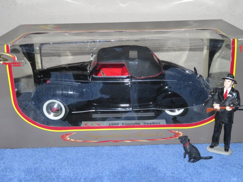Signature Models 1939 Black Lincoln Zephyr 1 18