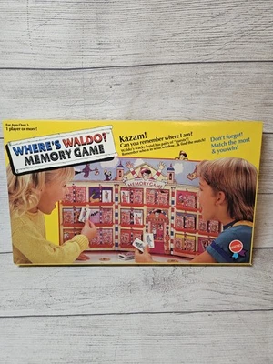 Vintage Where's Waldo? Memory Game - 1991 Mattel-COMPLETE!-For 1 or more Players - Image 1 of 4