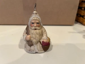 Walnut Ridge Primitives kleiner Weihnachtsmann Ornament 3" hoch mit Sack EUC 1991 - Bild 1 von 3