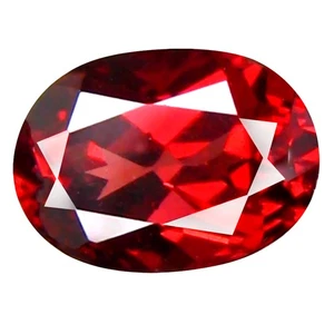 1.05 ct Elegant Oval Cut (7 x 5 mm) Tanzanian Pinkish Red Rhodolite Garnet - Picture 1 of 1