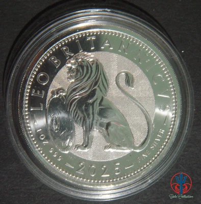 Uk Britannia 2025  Lion silver  Coin 1 Oz,in capsule - Immagine 1 di 2