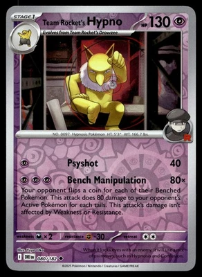 Team Rocket's Hypno 080/182 SV10: Destined Rivals - Image 1 of 2