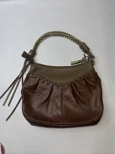 Bodhi Gaansevort Braun Used Leder Gold Kette Schulter Handtasche - Bild 1 von 12