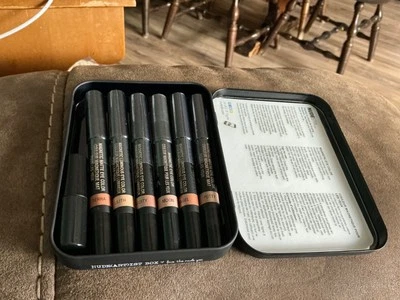 nudestix eyeshadow 6 piece artist box barely nude eye kit HTF with sharpener - Image 1 of 3