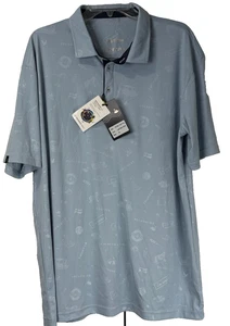 NUEVO POLO DE GOLF SWANNIES para hombre XL azul claro hecho de botellas de plástico reciclado nuevo con etiquetas - Imagen 1 de 8