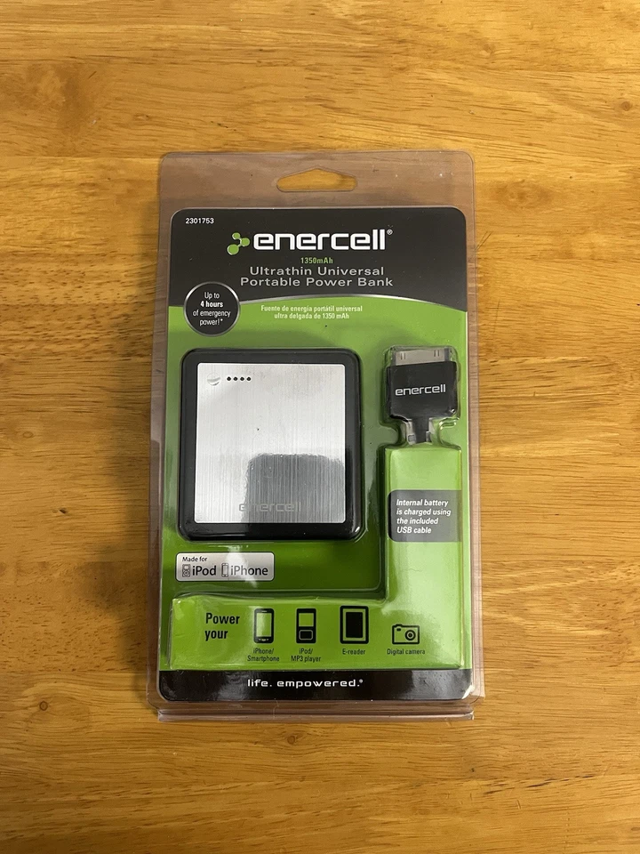 Enercell Universal Portable Power for iPod and iPhone 1350mah
