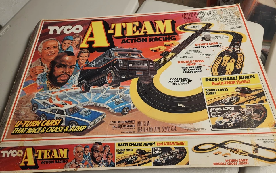 30 peças vintage 1983 Tyco The A-Team conjunto de caça-níqueis de corrida de ação Leia a descrição  - Imagem 1 de 4