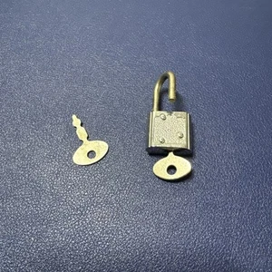 Vintage Mini Padlock with Keys Miniature Lock Luggage - Picture 1 of 4