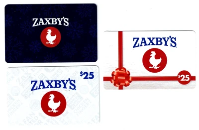 Zaxby's Gift Card  - Chicken Restaurant - LOT of 3 -c 2018, 19, 23 - No Value - Image 1 of 2
