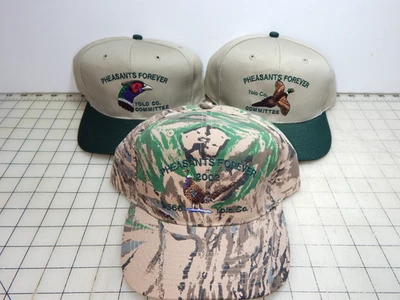 Vtg. Fall Camo Pheasants Forever Hat YOLO COUNTY CA #566 committee trucker hat - Image 1 of 4