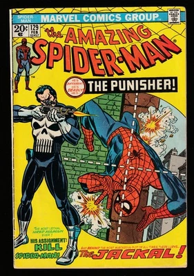 Marvel THE AMAZING SPIDER-MAN No. 129 (1974) 1st Punisher! Missing Page & MVS - Image 1 of 4