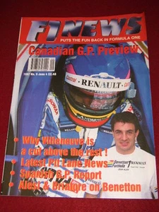 F1 NEWS - VILLENEUVE IS A CUT ABOVE - June 4 1997 - Picture 1 of 1