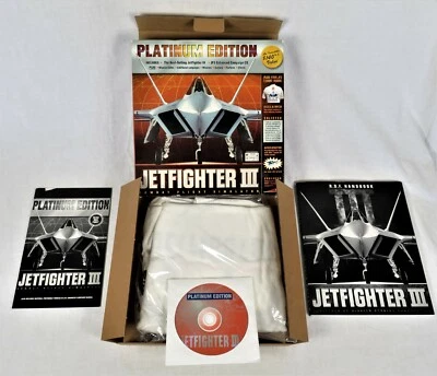 Vintage JETFIGHTER III PLATINUM EDITION Flight Simulator w/T-SHIRT NEW UNUSED  - Image 1 of 4