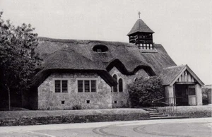 (aj57) Freshwater Bay Thatched Church - Isle of Wight Postcard - Picture 1 of 2