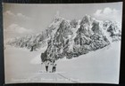 Courmayeur Monte Bianco ghiacciaio Dente Gigante sci cartolina vera foto animata