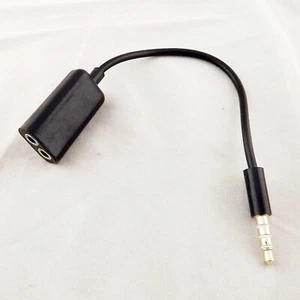 3.5mm Male Stereo TRRS Audio To Earphone Headset + Microphone Adapter PC iPhone - Picture 1 of 5