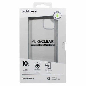 Tech21 Pure Series Rugged Slim Protective Case For Goorle Pixel 4 - Clear - Picture 1 of 2