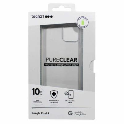 Tech21 Pure Series Rugged Slim Protective Case For Goorle Pixel 4 - Clear - Image 1 of 2