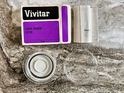 Vivitar 55mm Cross Screen Filter with Case & Box - Image 1 of 4