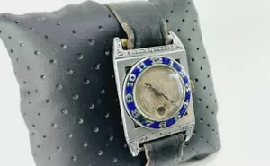 Reloj de pulsera vintage Art Deco Suiza esmaltado 15 piedras muy raro - Imagen 1 de 22