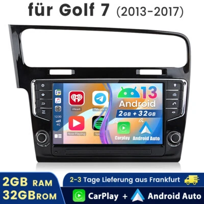 2+32GB Android 13 Autoradio Apple Carplay WIFI BT GPS Navi Für VW Golf 7 MK7 VII - Bild 1 von 4