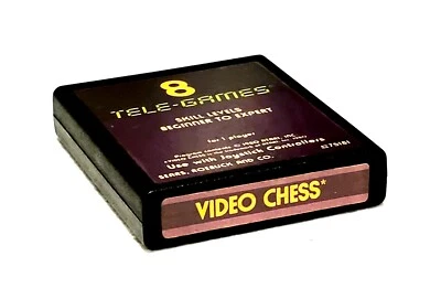 VIDEO CHESS (Atari 2600, 1980) Sears, Telegames, Cleaned & Tested - Image 1 of 3