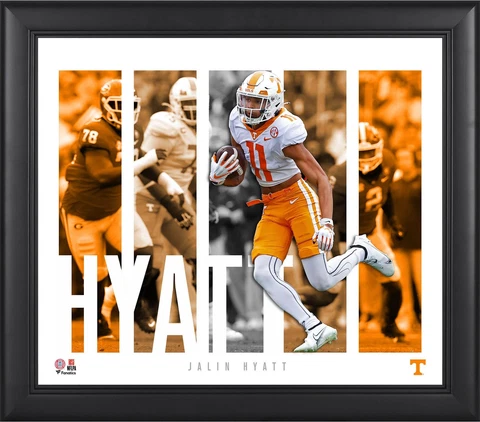Jalin Hyatt Tennessee Volunteers Framed 15" x 17" Player Panel Collage Cover