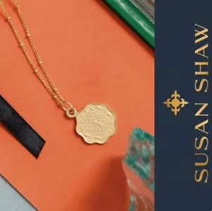 Collar Susan Shaw Joyería Oro Delicado Malta 1976 24k TPG - Imagen 1 de 10