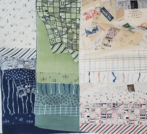 BON VOYAGE 25 pc Sample Set Moda Fabric quilting Travel Janet Clare UK Europe - Picture 1 of 19